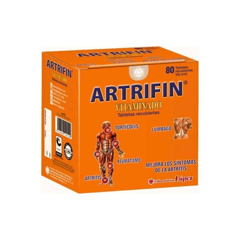 Fin a los dolores con ARTRIFIN VITAMINADO 80 Tabletas