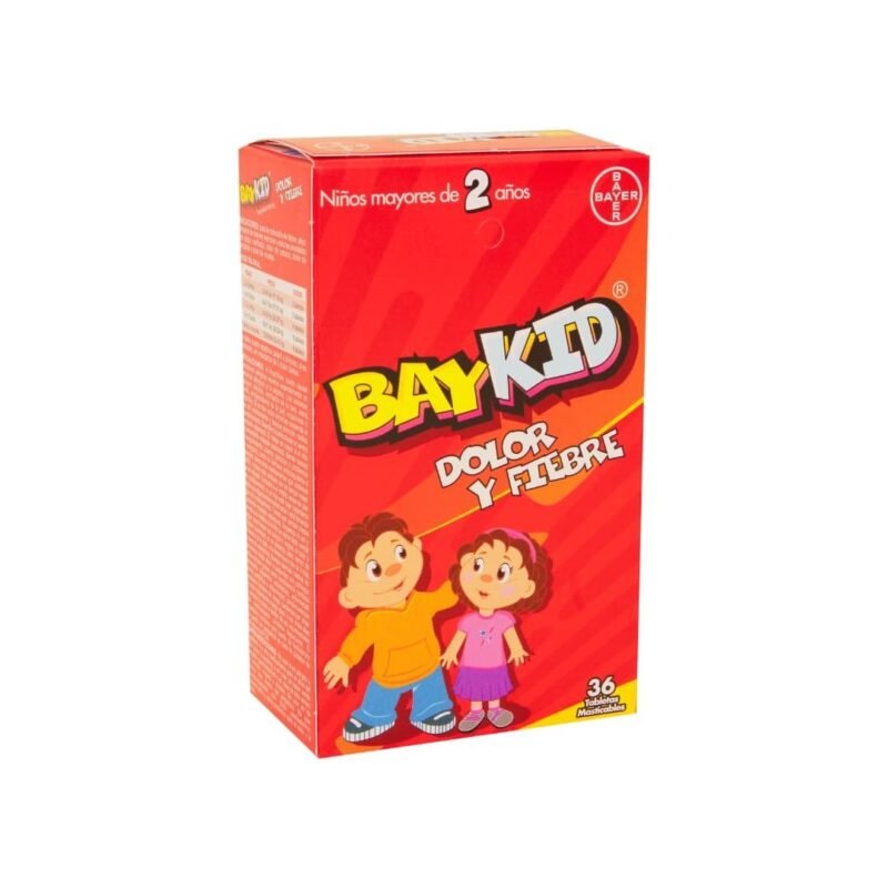 BAYKID DOLOR FIEBRE 36 Tabletas masticables