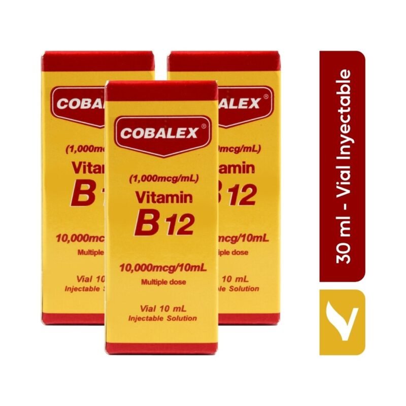 COBALEX Vitamina B12 Vial 10ml 3Pack (Inyecciones) - Image 2