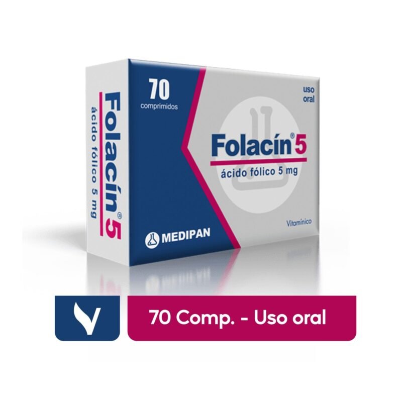 FOLACIN 5mg 70 Comprimidos - Image 2