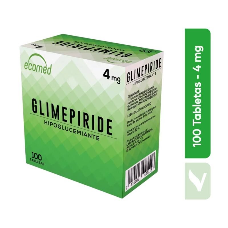 GLIMEPIRIDE ECOMED 4mg 100 Tabletas - Image 2