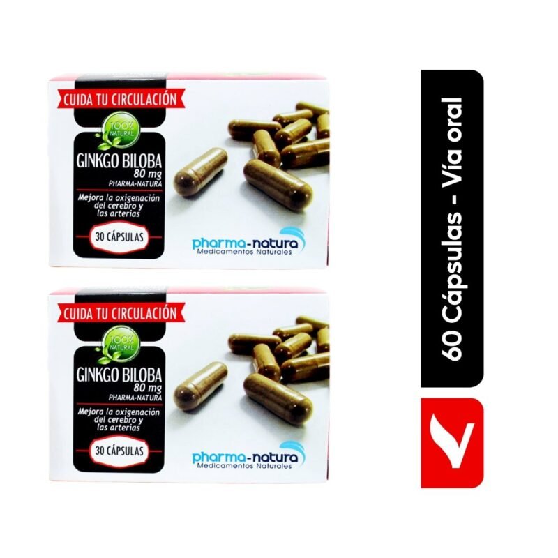 Ginkgo Biloba 80mg Cápsulas 2 Pack - Imagen 2