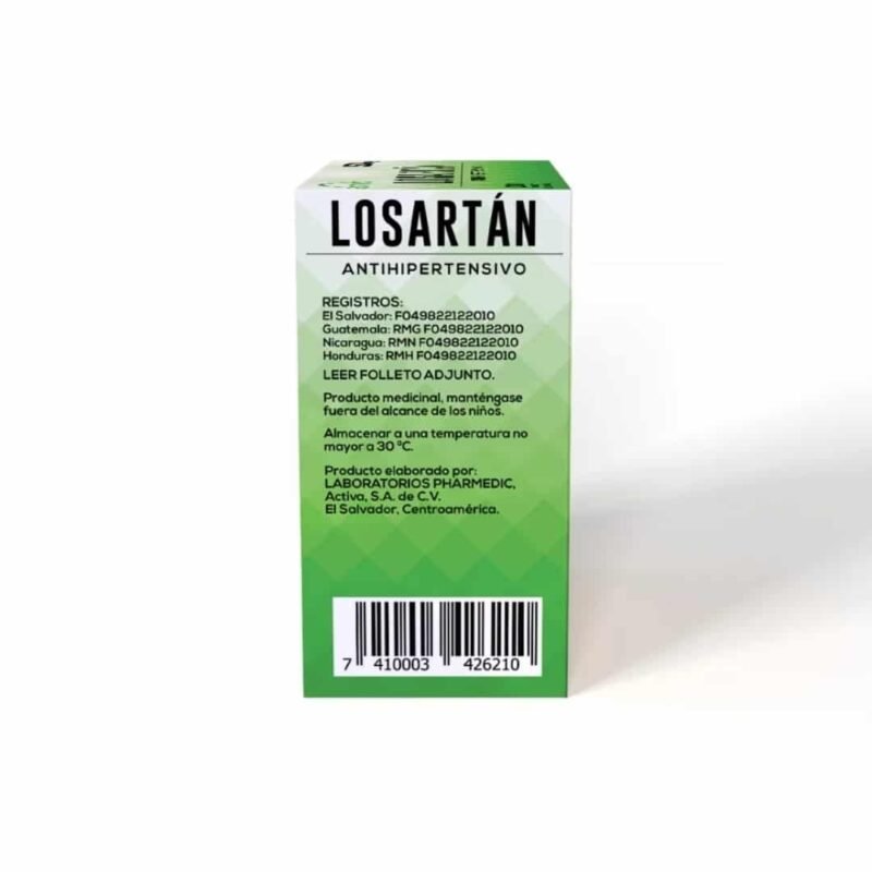 LOSARTAN ECOMED 50mg 100 Tabletas - Image 3