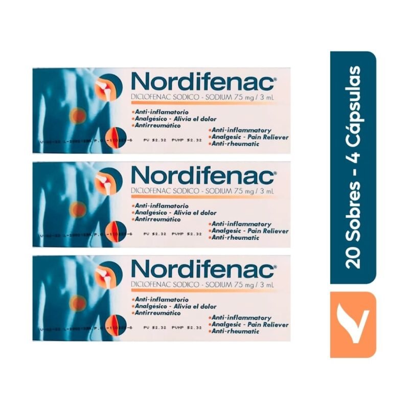 Nordifenac Anti Reumatico Inyectable 3 Pack - Image 2